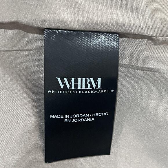 NWT White House Black Market Blazer Womens 8 Taupe Plaid Double Breasted Buttons - Picture 11 of 11